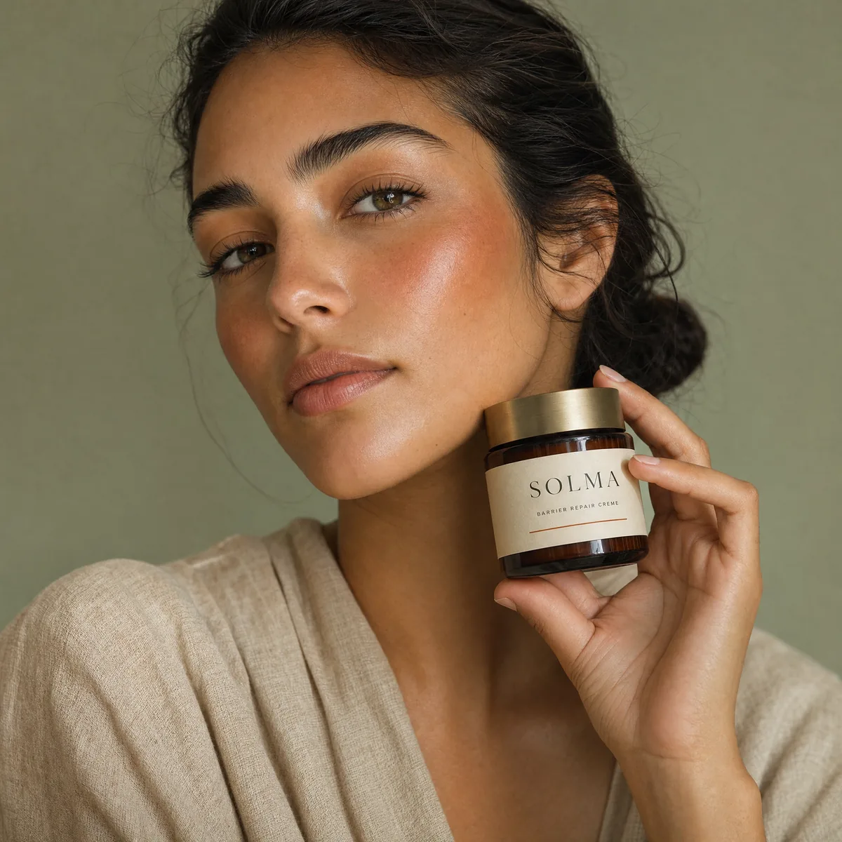 SOLMA Barrier Repair Creme — Beauty-Editorial mit Model